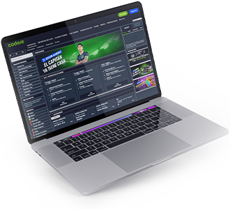 Web de la casa de apuestas Codere en un ordenador.