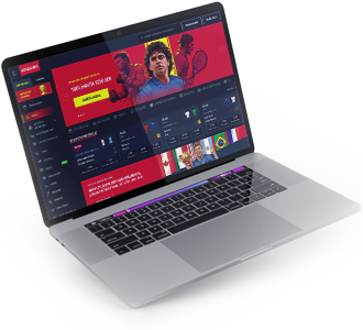 Web de la casa de apuestas Rabona en un ordenador.