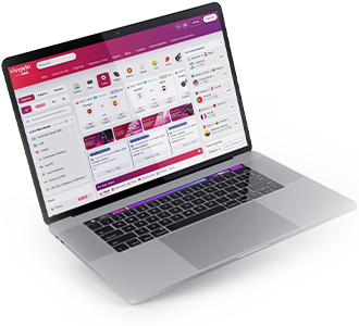 Web de la casa de apuestas Vivento en un ordenador.