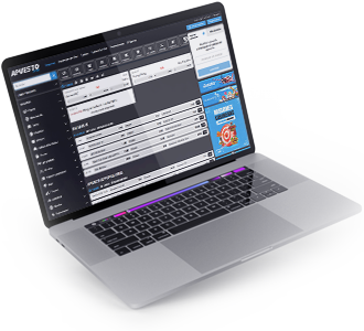 Web de la casa de apuestas Apuesto.com en un ordenador.