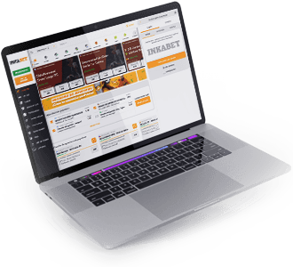 Web de la casa de apuestas Inkabet en un ordenador.